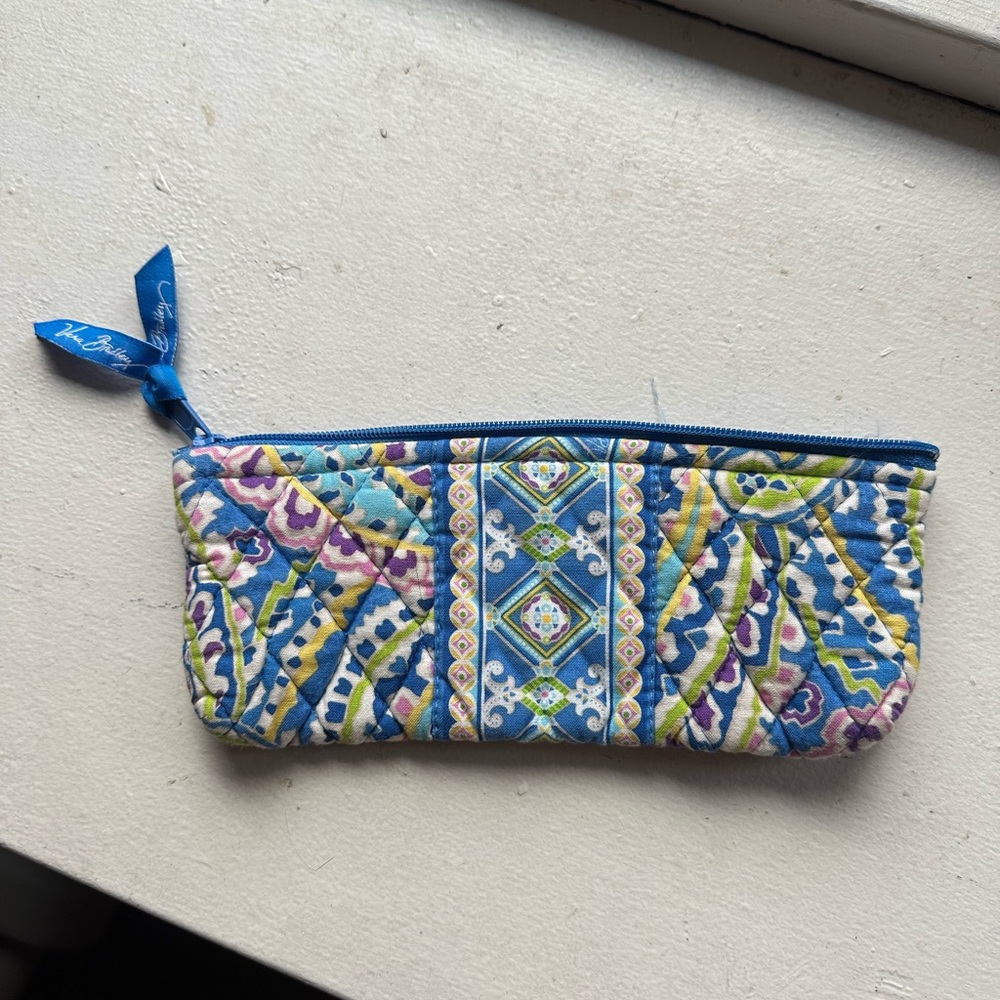 Vera Bradley Capri Blue Pencil Case